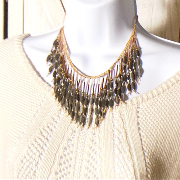 3/$20 🎉 Anthropologie Necklace w/ Dangling Metal Beads - Picture 1 of 3